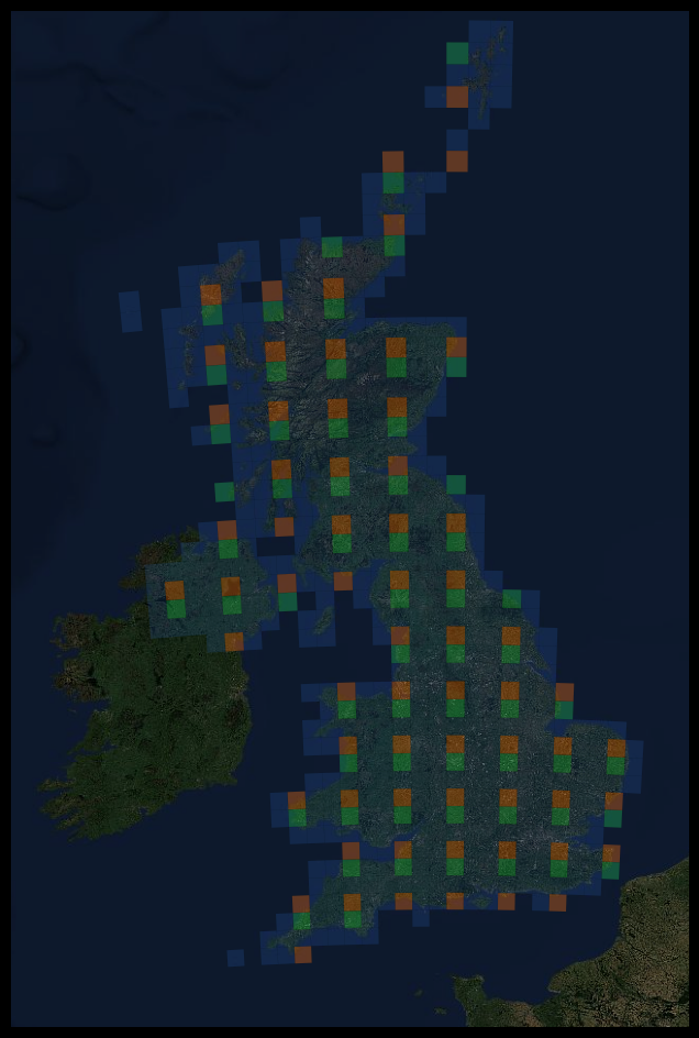 Checkerboard spatial split pattern
